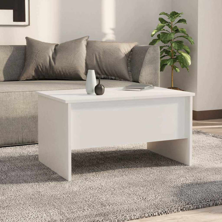 sofabord 80x50x42,5 cm konstrueret træ hvid