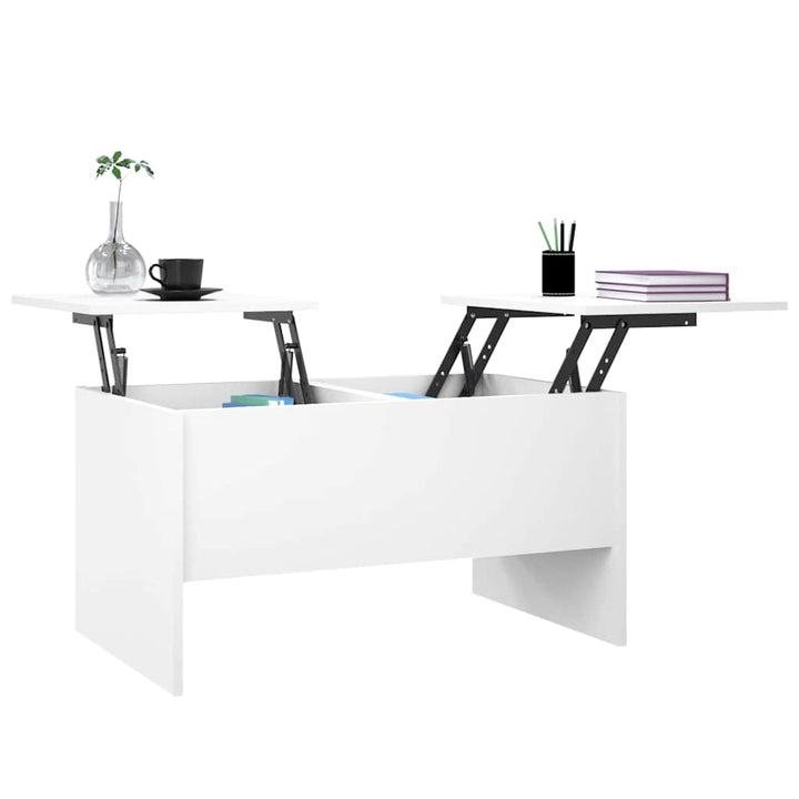 sofabord 80x50x42,5 cm konstrueret træ hvid