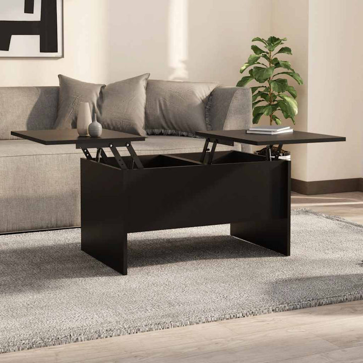 sofabord 80x50x42,5 cm konstrueret træ sort