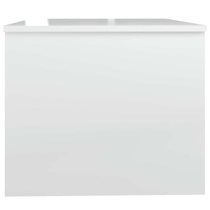 sofabord 80x50x42,5 cm konstrueret træ hvid højglans