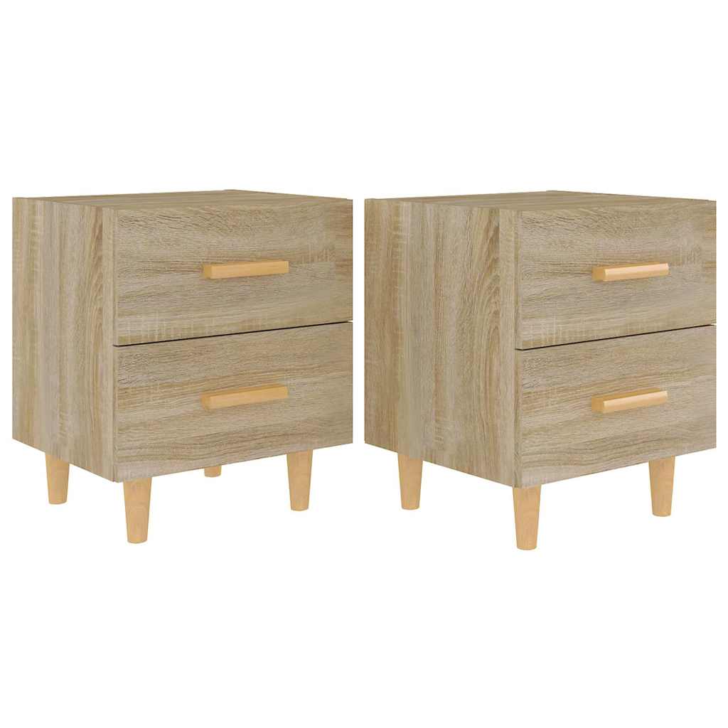 sengeborde 40x35x47,5 cm 2 stk. sonoma-eg