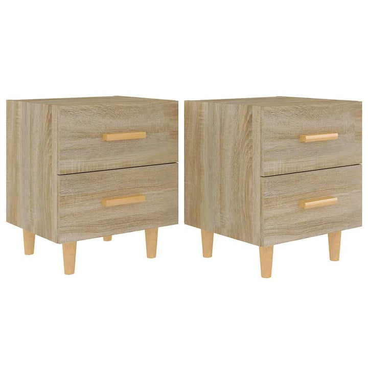 sengeborde 40x35x47,5 cm 2 stk. sonoma-eg