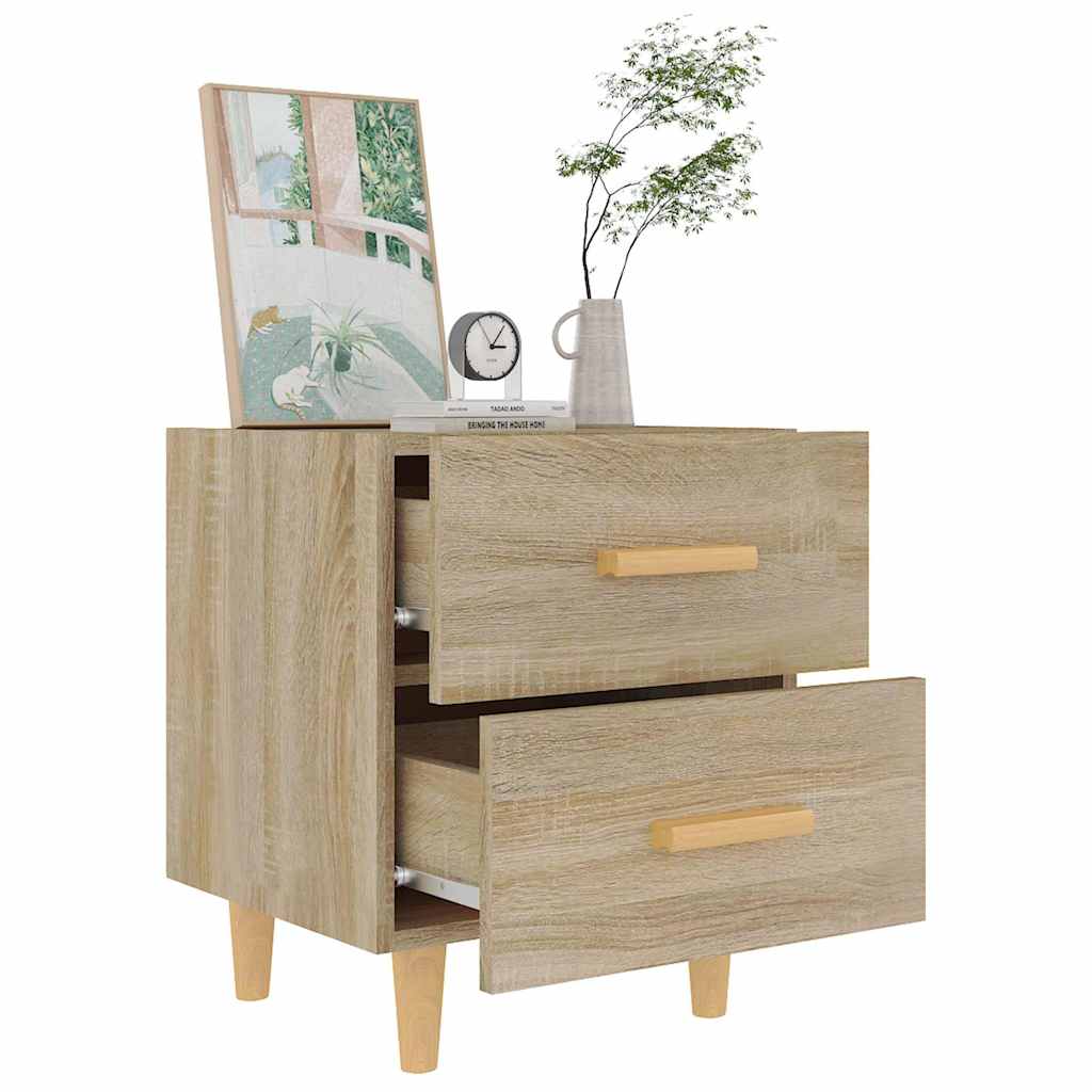 sengeborde 40x35x47,5 cm 2 stk. sonoma-eg