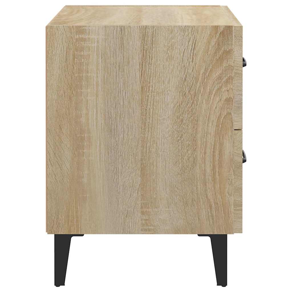 sengeborde 40x35x47,5 cm 2 stk. sonoma-eg