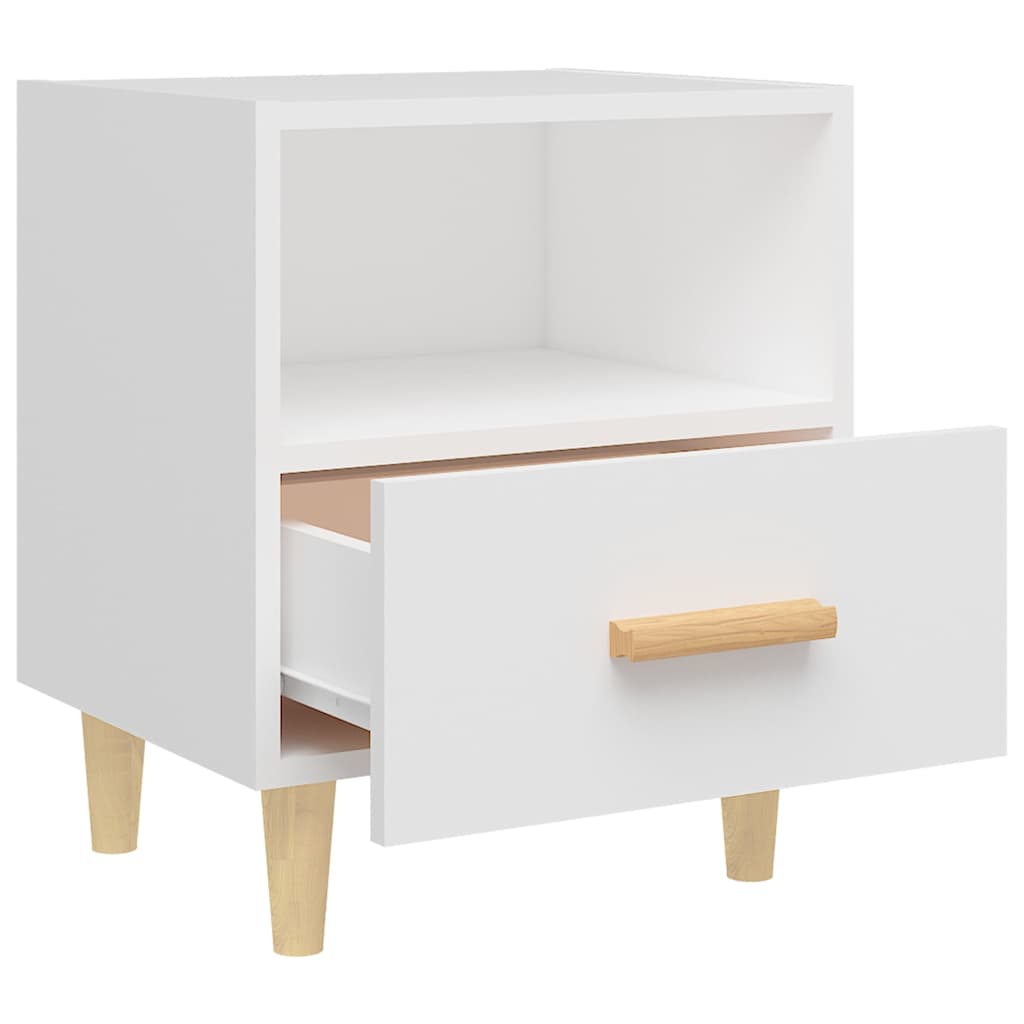 sengebord 40x35x47 cm 2 stk. hvid