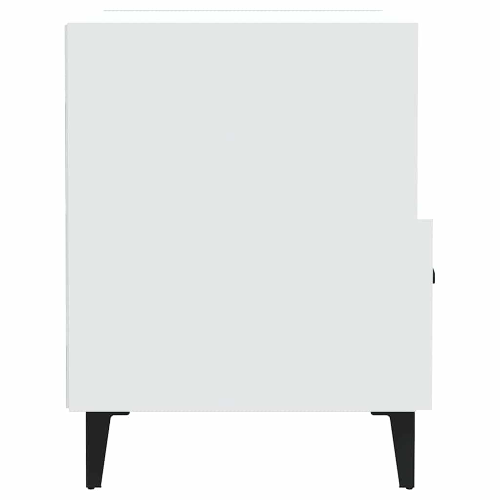 sengebord konstrueret træ hvid