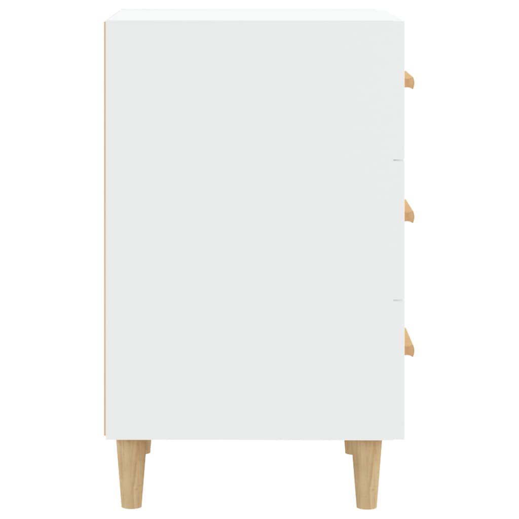 sengebord 40x40x66 cm konstrueret træ hvid