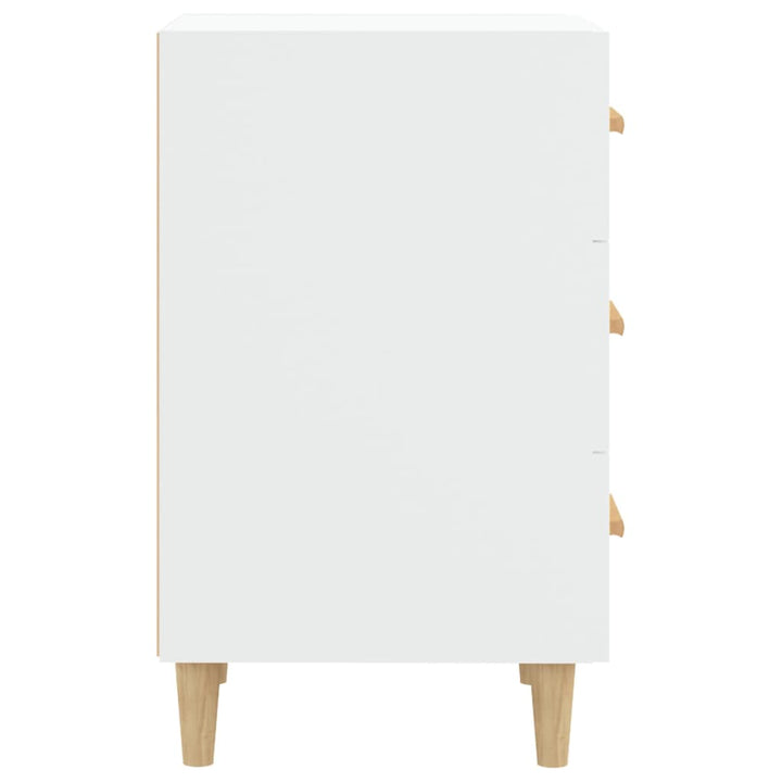sengebord 40x40x66 cm konstrueret træ hvid