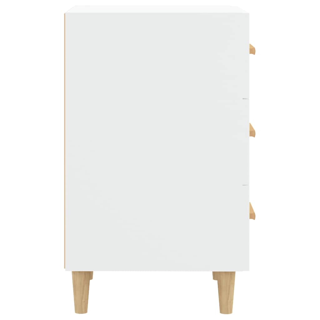 sengebord 40x40x66 cm konstrueret træ hvid