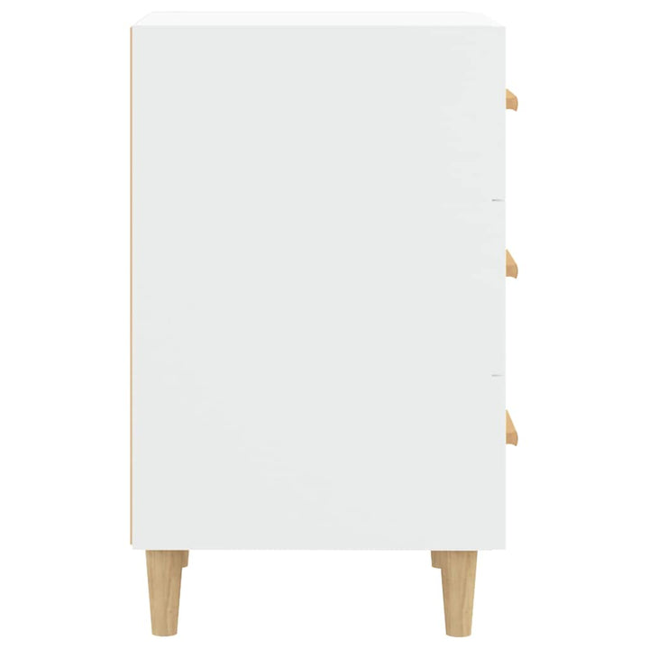 sengebord 40x40x66 cm konstrueret træ hvid