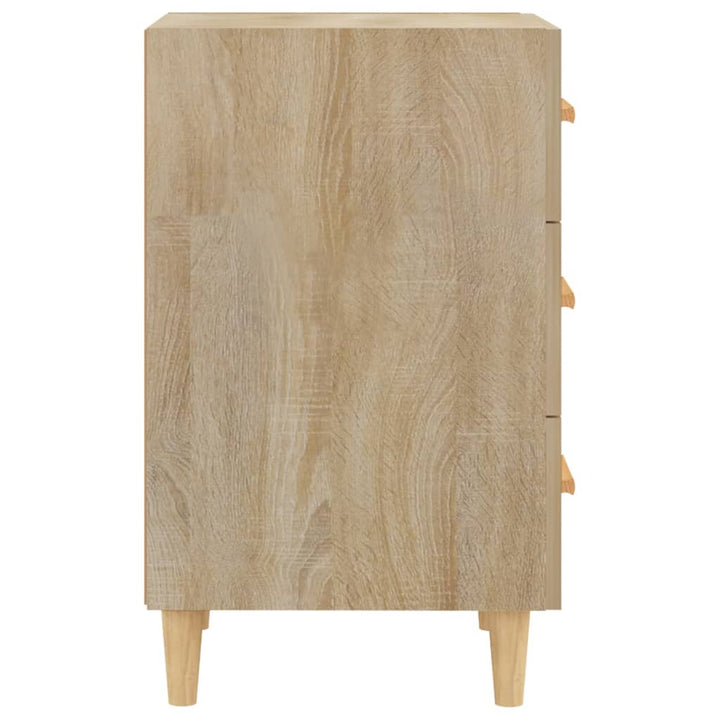 sengebord 40x40x66 cm konstrueret træ sonoma-eg