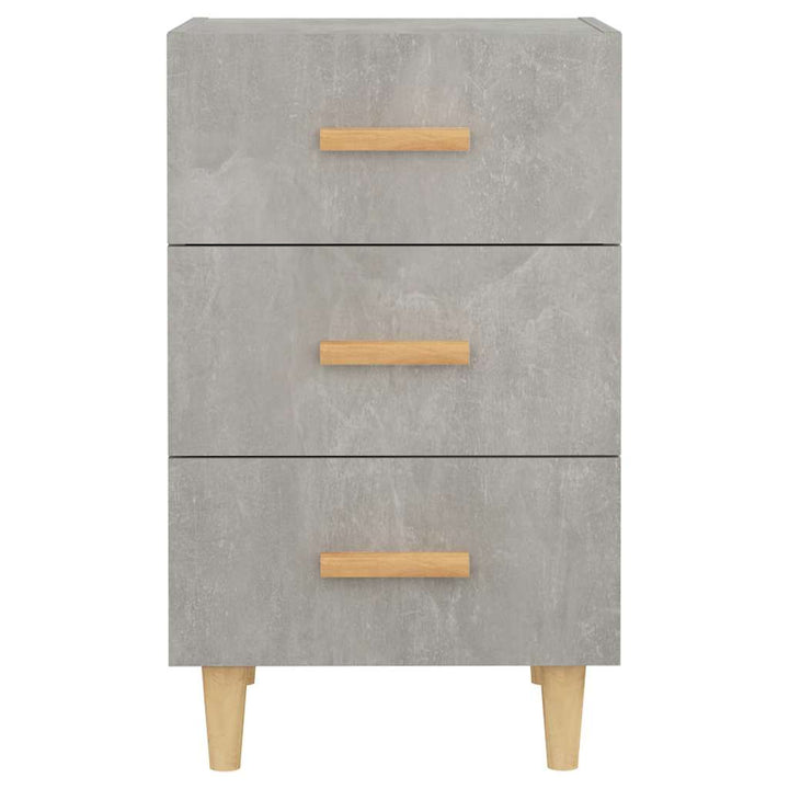 sengebord 40x40x66 cm konstrueret træ betongrå