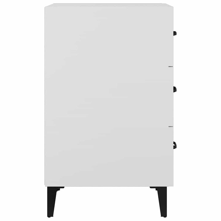 sengebord 40x40x66 cm konstrueret træ hvid