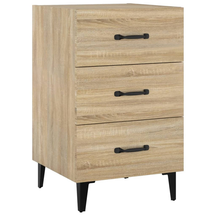 sengebord 40x40x66 cm konstrueret træ sonoma-eg