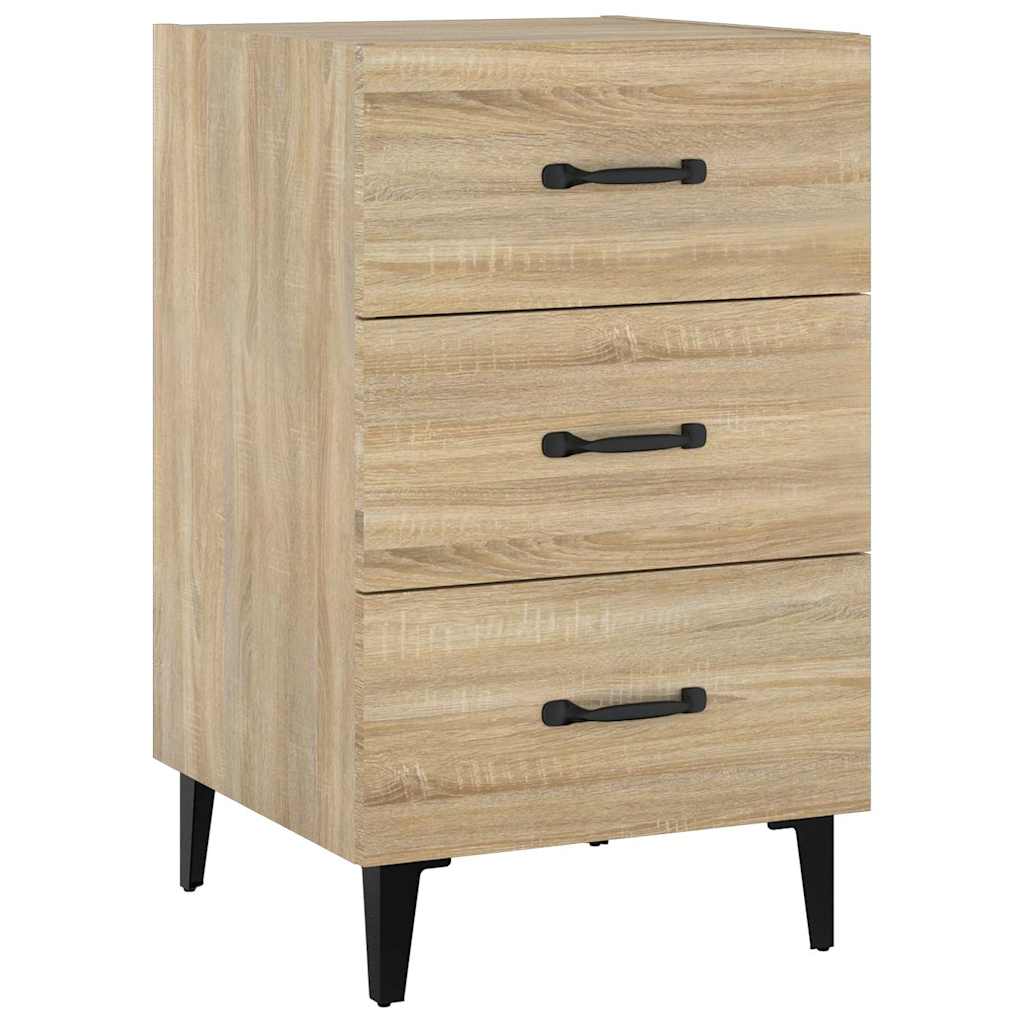 sengebord 40x40x66 cm konstrueret træ sonoma-eg