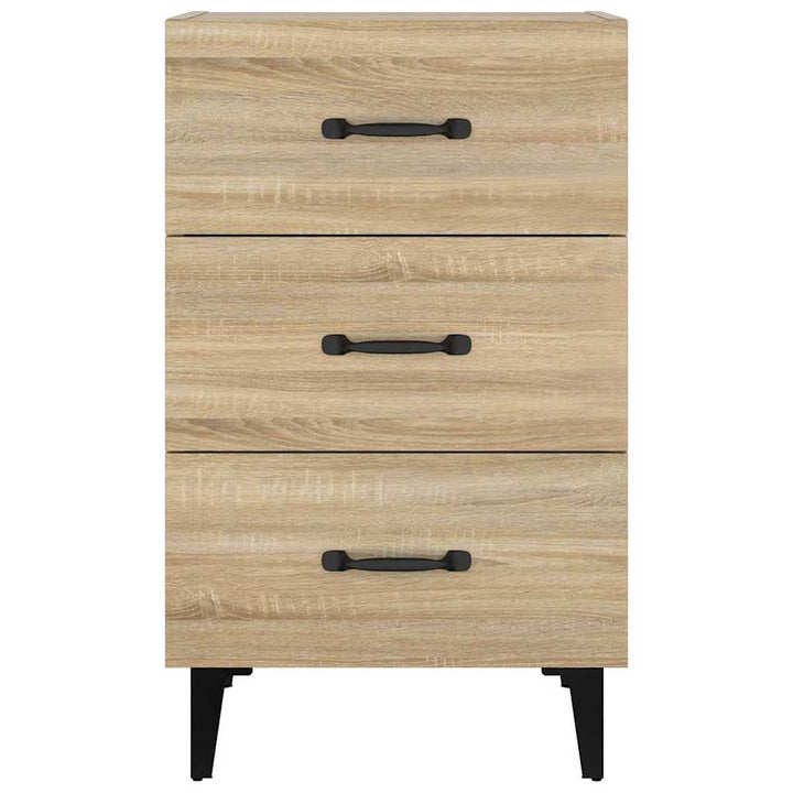 sengebord 40x40x66 cm konstrueret træ sonoma-eg