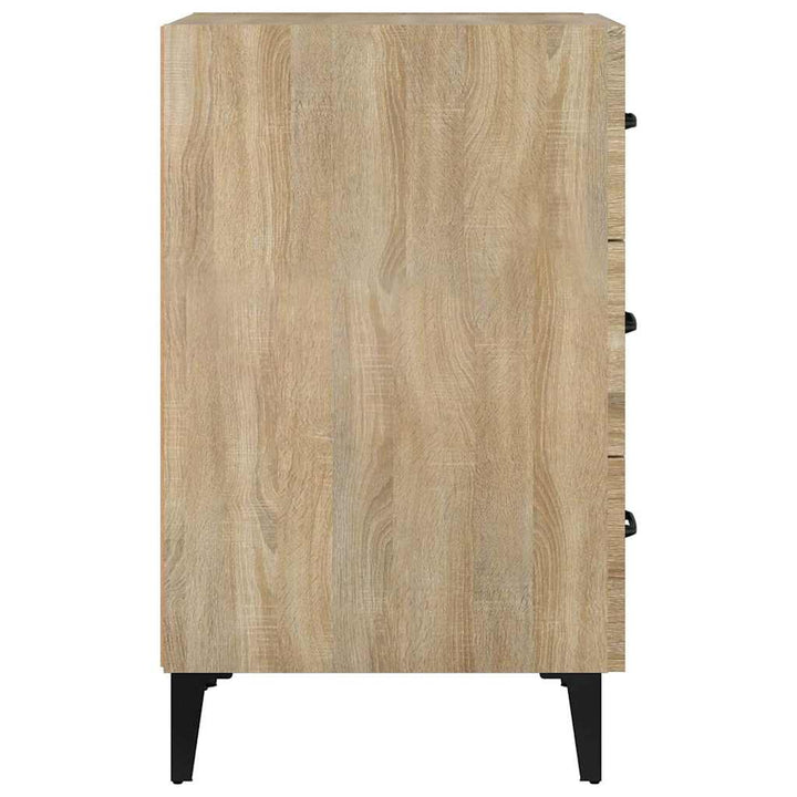 sengebord 40x40x66 cm konstrueret træ sonoma-eg
