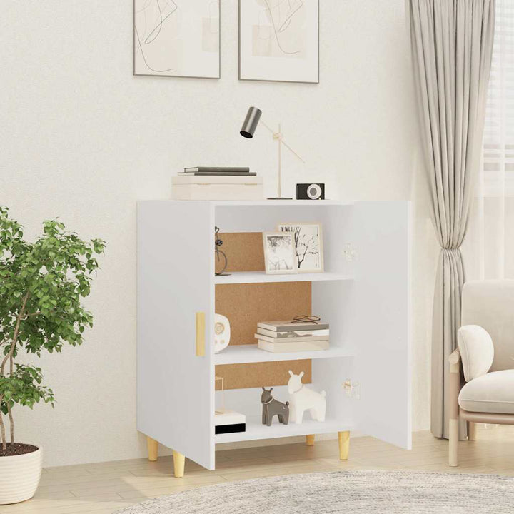 skænk 70x34x90 cm konstrueret træ hvid