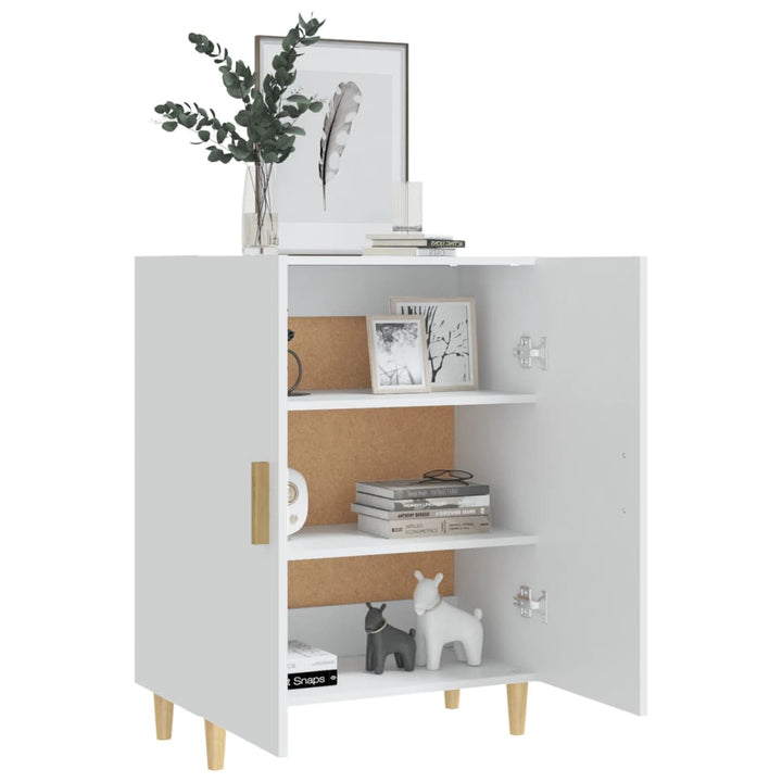 skænk 70x34x90 cm konstrueret træ hvid
