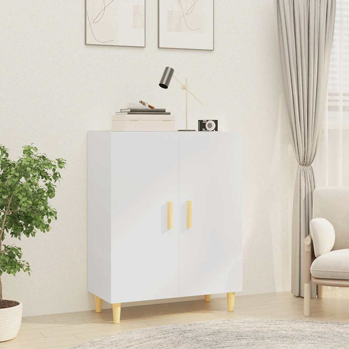 skænk 70x34x90 cm konstrueret træ hvid