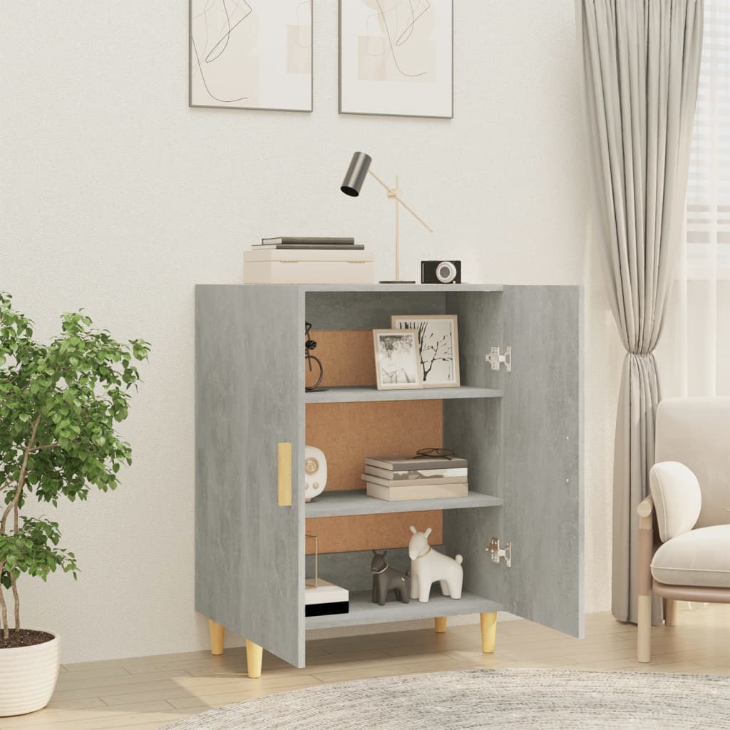 skænk 70x34x90 cm konstrueret træ betongrå