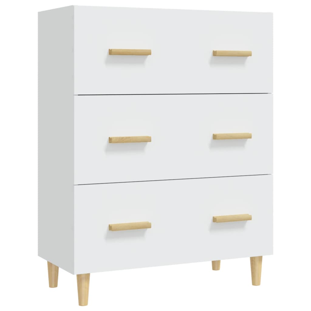 skænk 70x34x90 cm konstrueret træ hvid