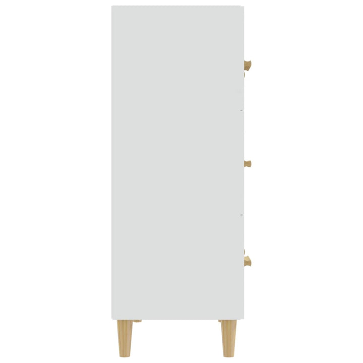 skænk 70x34x90 cm konstrueret træ hvid
