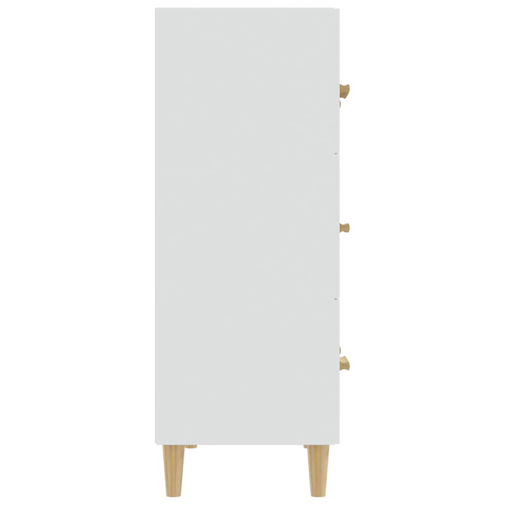 skænk 70x34x90 cm konstrueret træ hvid