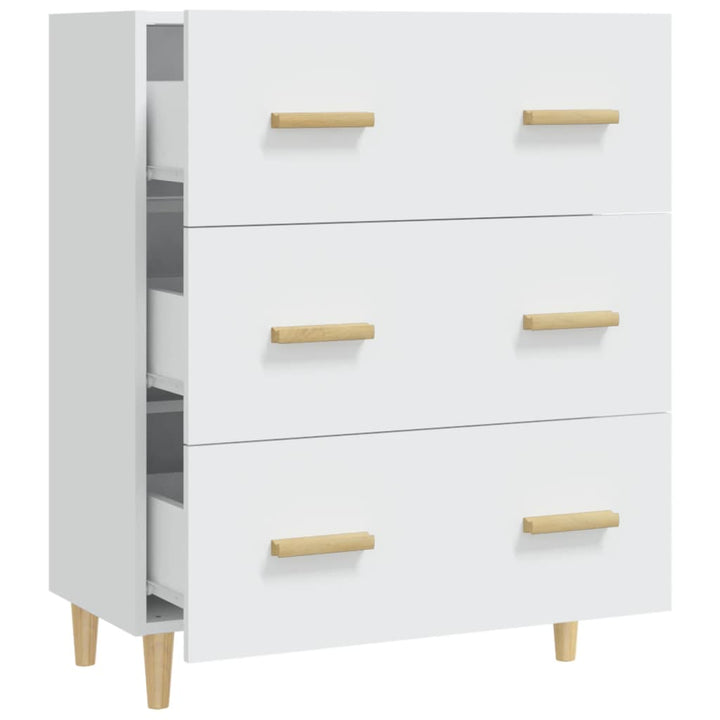 skænk 70x34x90 cm konstrueret træ hvid