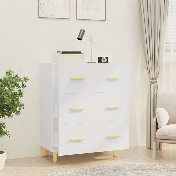 skænk 70x34x90 cm konstrueret træ hvid