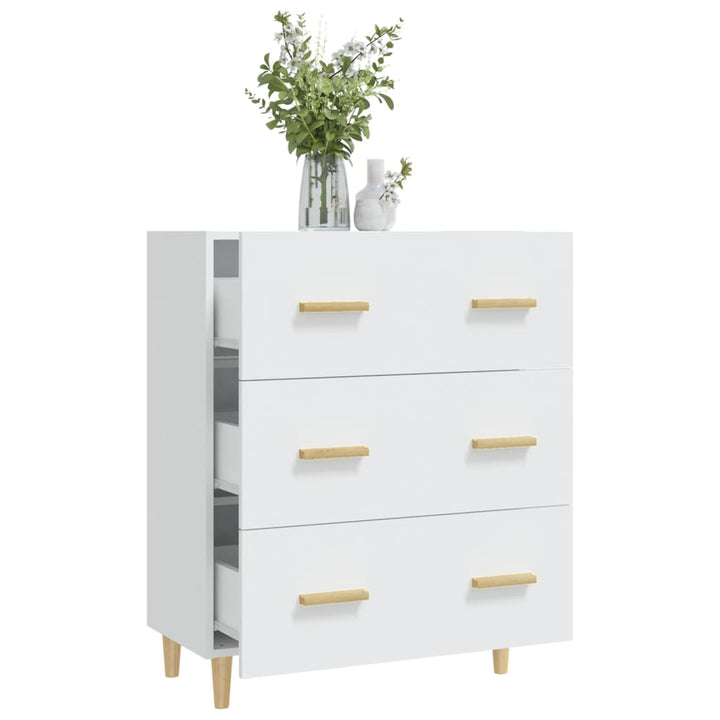 skænk 70x34x90 cm konstrueret træ hvid