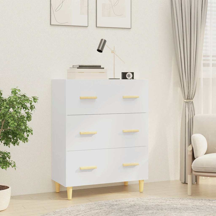 skænk 70x34x90 cm konstrueret træ hvid