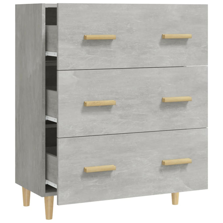 skænk 70x34x90 cm konstrueret træ betongrå