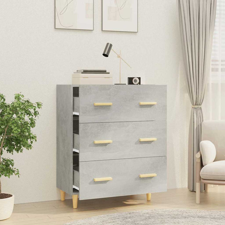 skænk 70x34x90 cm konstrueret træ betongrå