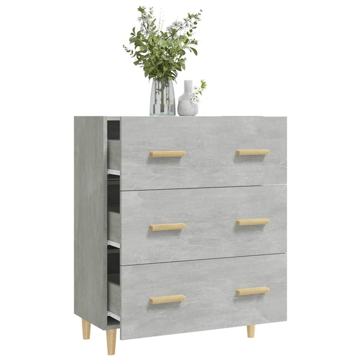 skænk 70x34x90 cm konstrueret træ betongrå