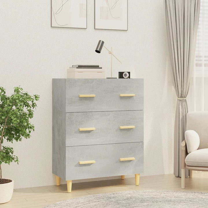skænk 70x34x90 cm konstrueret træ betongrå