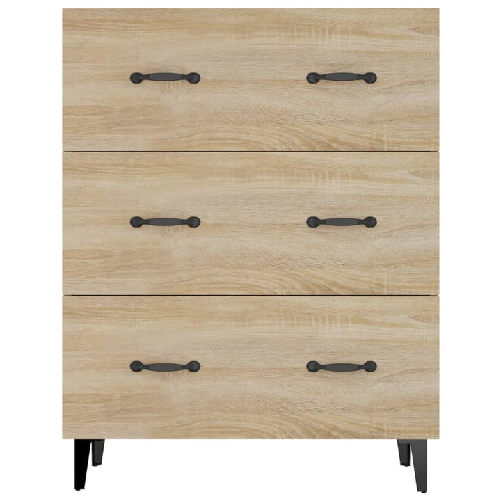 skænk 69,5x34x90 cm konstrueret træ sonoma-eg