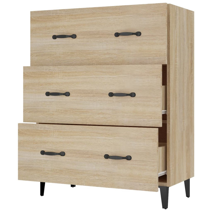 skænk 69,5x34x90 cm konstrueret træ sonoma-eg