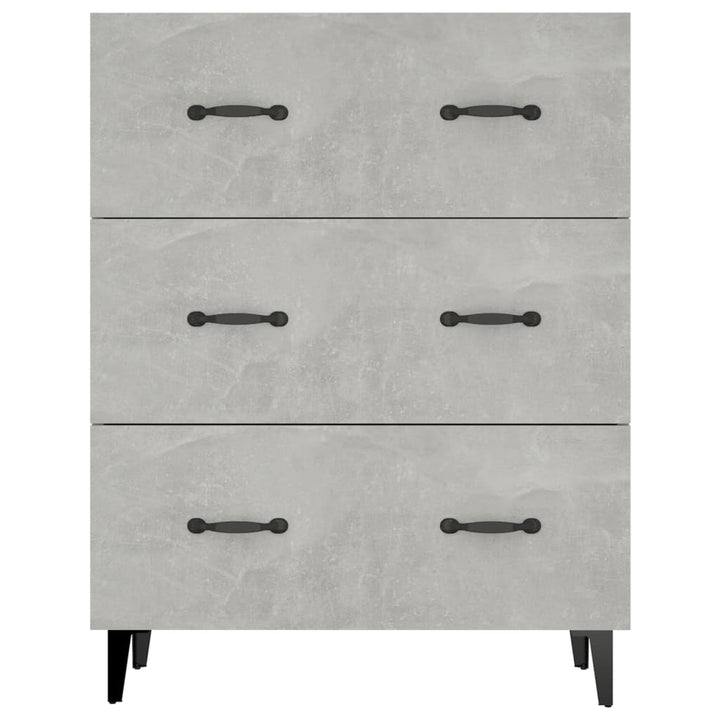 skænk 69,5x34x90 cm konstrueret træ betongrå