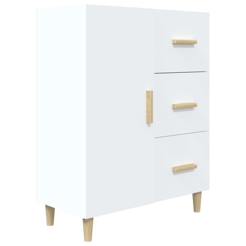 skænk 69,5x34x90 cm konstrueret træ hvid