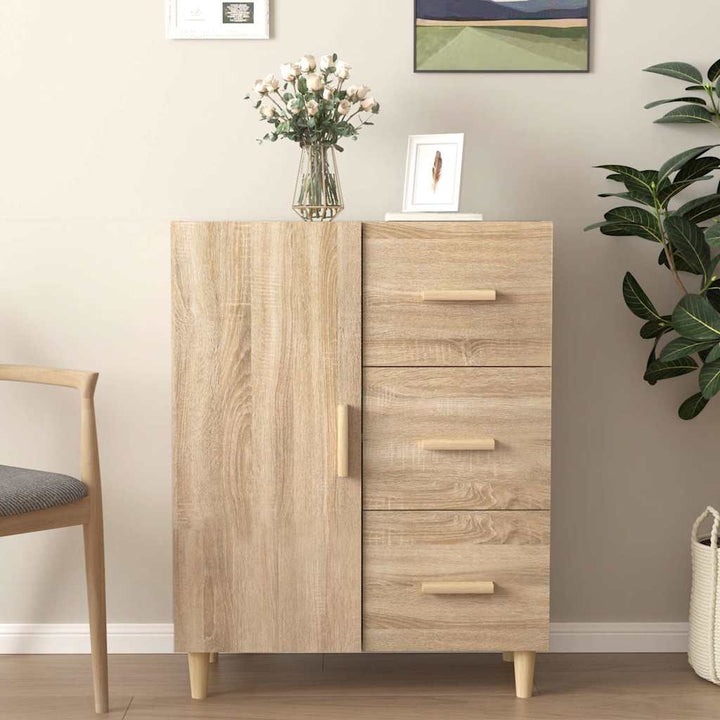 skænk 69,5x34x90 cm konstrueret træ sonoma-eg
