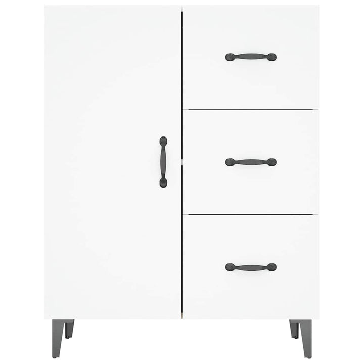 skænk 69,5x34x90 cm konstrueret træ hvid