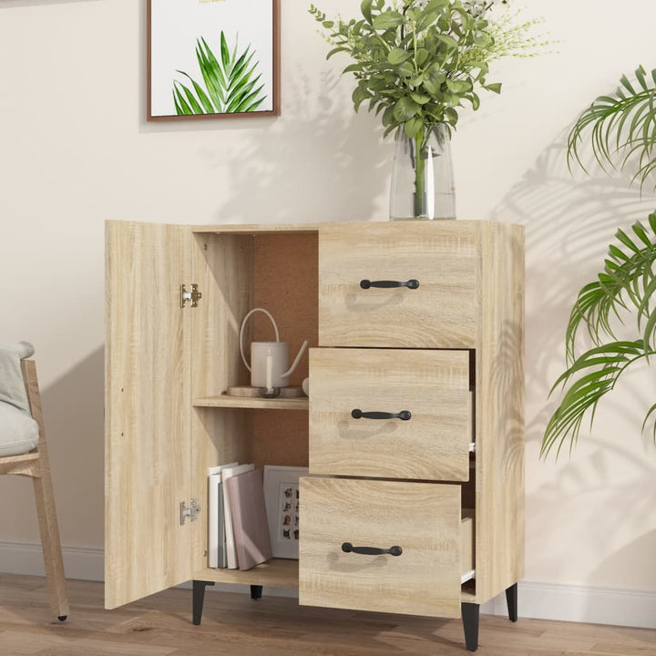 skænk 69,5x34x90 cm konstrueret træ sonoma-eg