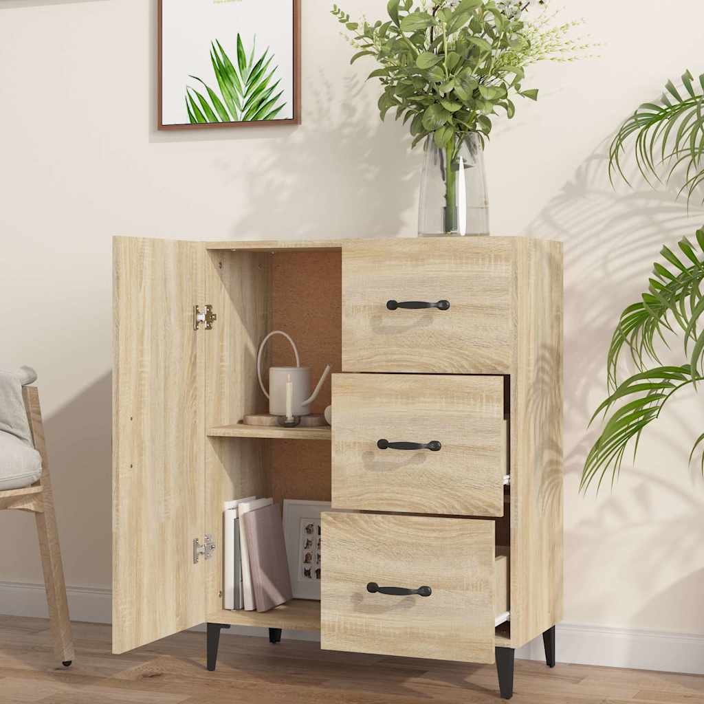 skænk 69,5x34x90 cm konstrueret træ sonoma-eg