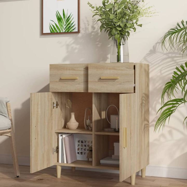 skænk 69,5x34x89 cm konstrueret træ sonoma-eg