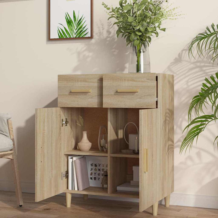 skænk 69,5x34x89 cm konstrueret træ sonoma-eg