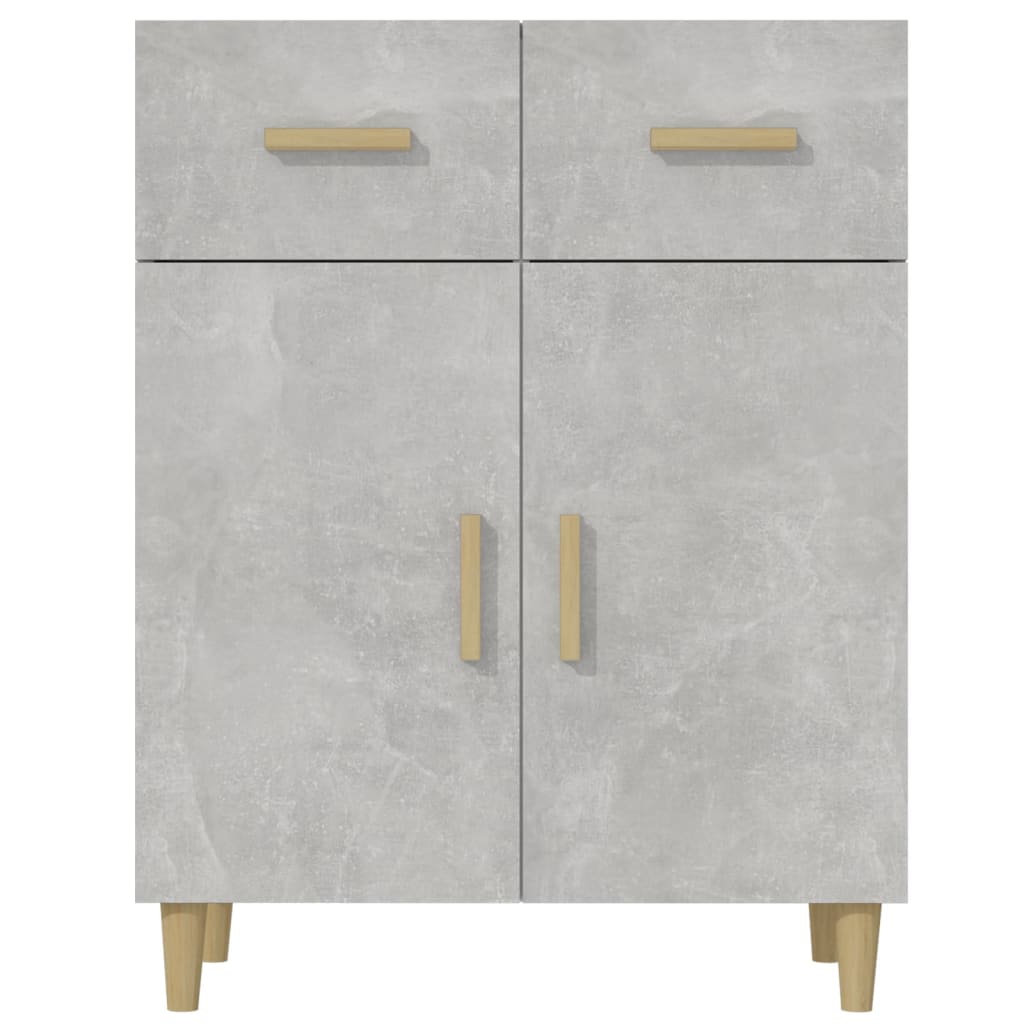skænk 69,5x34x89 cm konstrueret træ betongrå