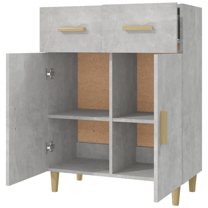 skænk 69,5x34x89 cm konstrueret træ betongrå