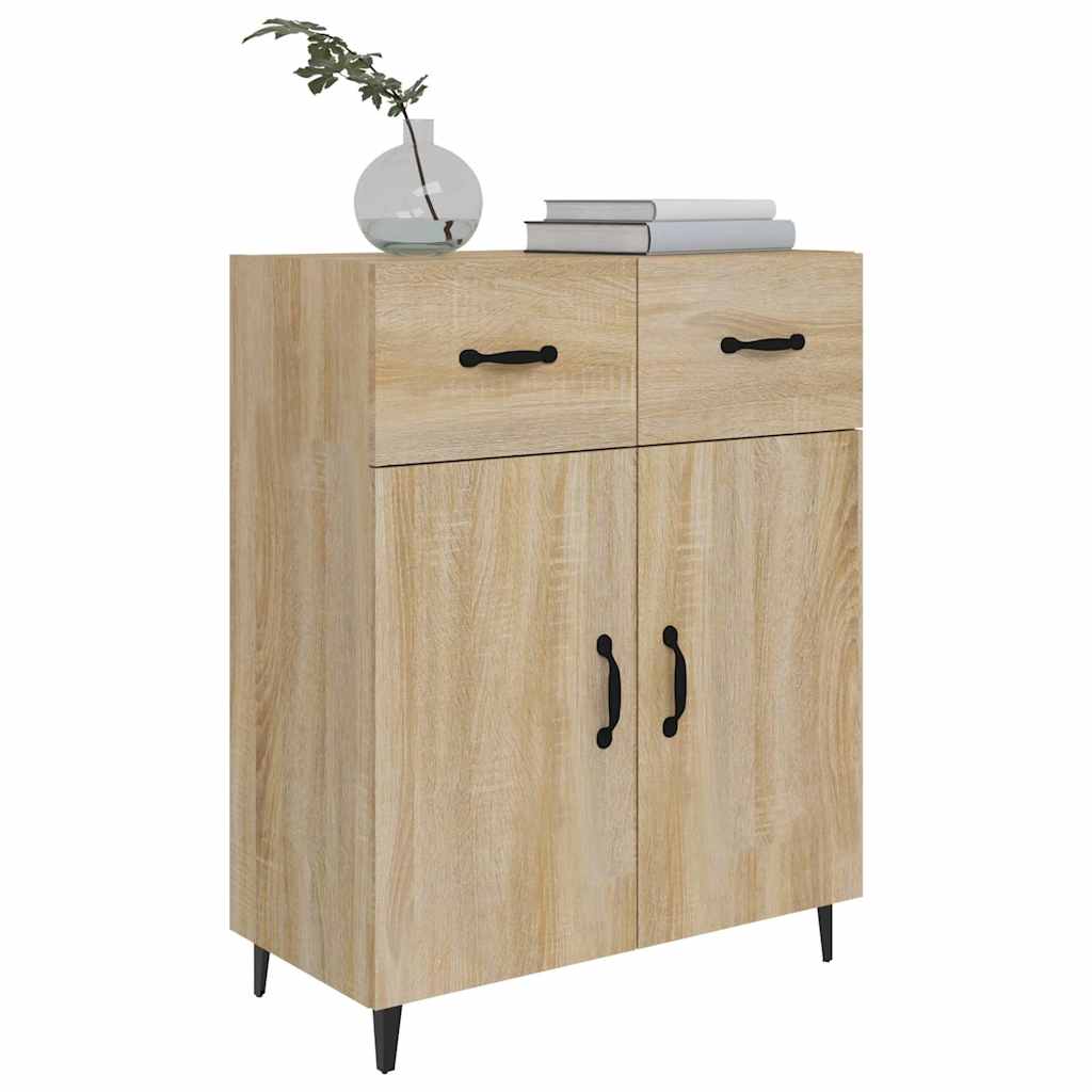 skænk 69,5x34x90 cm konstrueret træ sonoma-eg