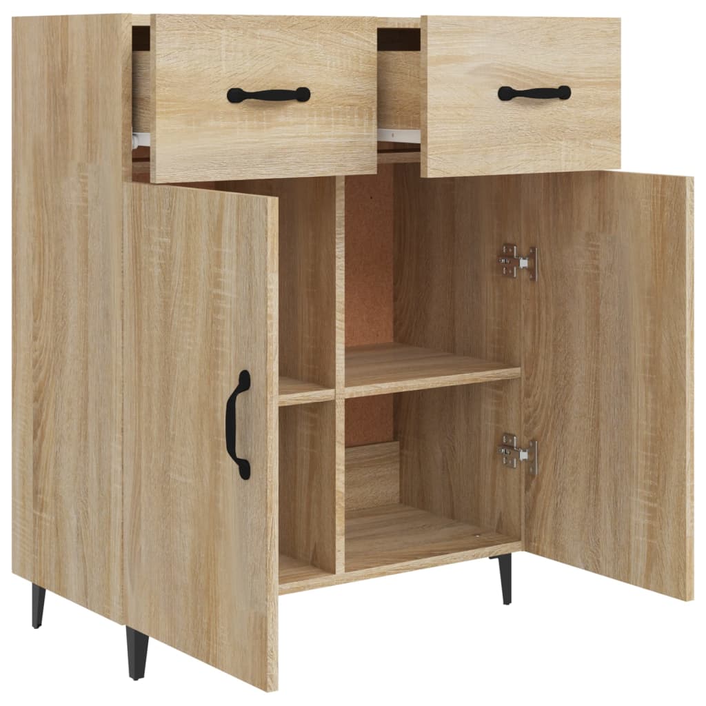 skænk 69,5x34x90 cm konstrueret træ sonoma-eg